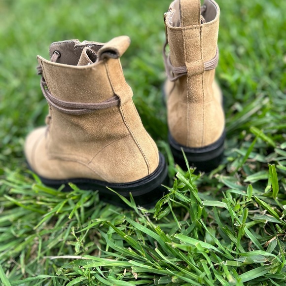 ALLSAINTS tan Suede combat boots US size 7 / 37 - Picture 8 of 16